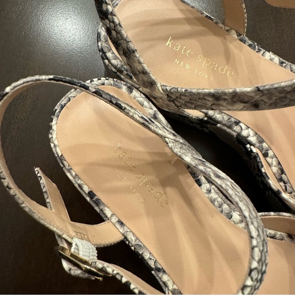 Snakeskin Kate Spade Platform Sandals - Picture 5 of 8